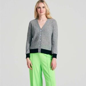 JUMPER 1234 Contrast Cashmere Cardigan Sweater